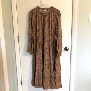 Old Navy tiered animal print midi dress